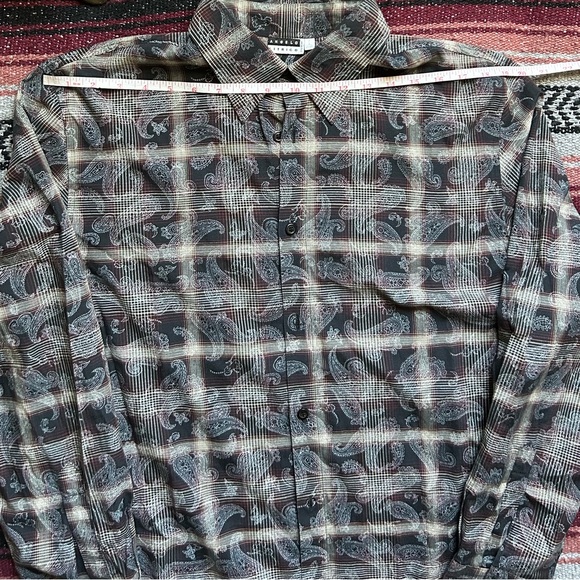 angelo litrico Other - Angelo Litrico Paisley/plaid button down dress shirt size L.